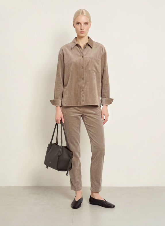 CINQUE CITARI corduroy shirt blouse GRAY