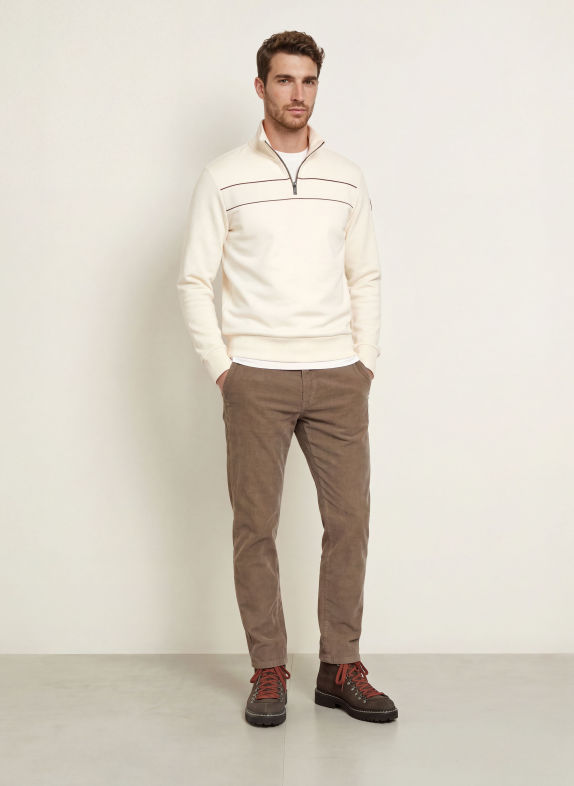 COLMAR Half-zip sweatshirt WHITE / DARK RED