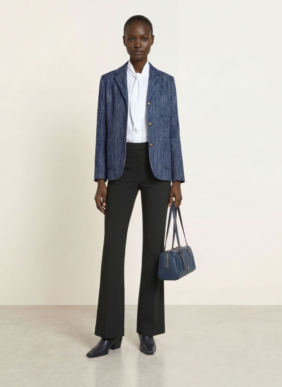 CIRCOLO 1901 Blazer cu aspect de denim ALBASTRU ÎNCHIS