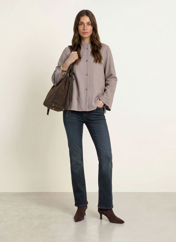ROBERT FRIEDMAN Flanellblus ZOE TAUPE