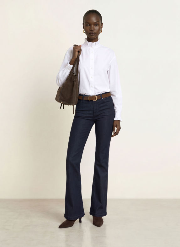 ROBERT FRIEDMAN Blus med volanger VIT