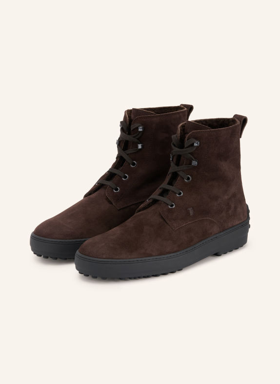 TOD'S Lace-up boots DARK BROWN