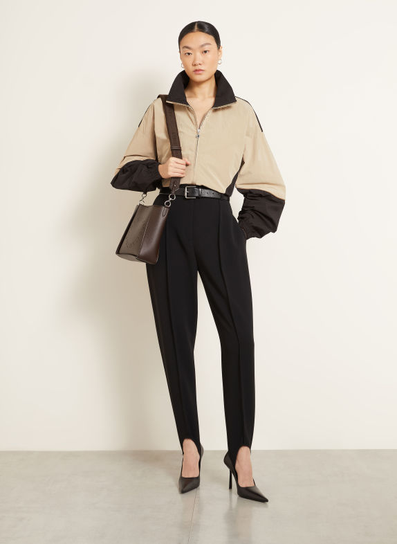 STELLA McCARTNEY Blousonjakke BEIGE / HVID / SORT