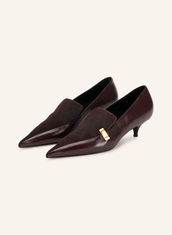 Proenza Schouler Pumps SLASH MÖRKRÖD / GULD