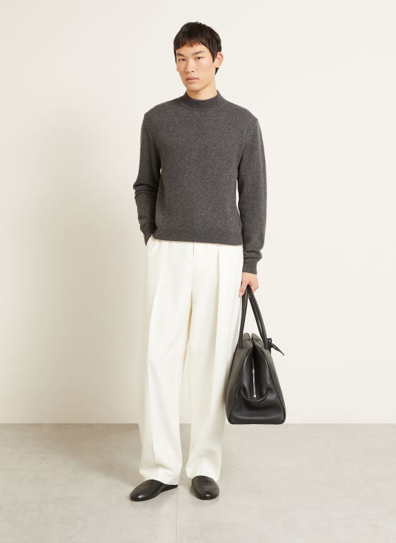 JACQUEMUS Cashmere Sweater LA MAILLE CACHEMIRE DARK GRAY