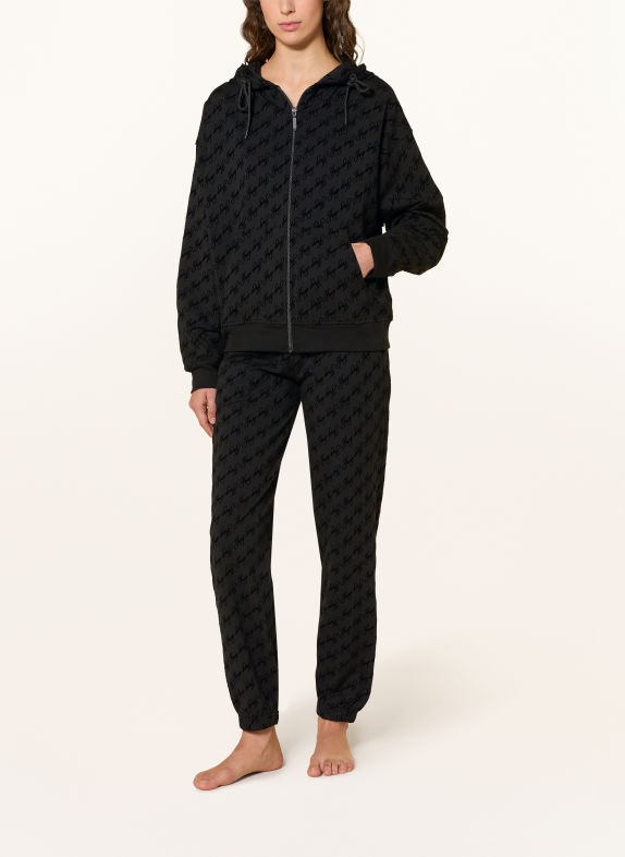 HUGO Veste loungewear FLOKKY NOIR