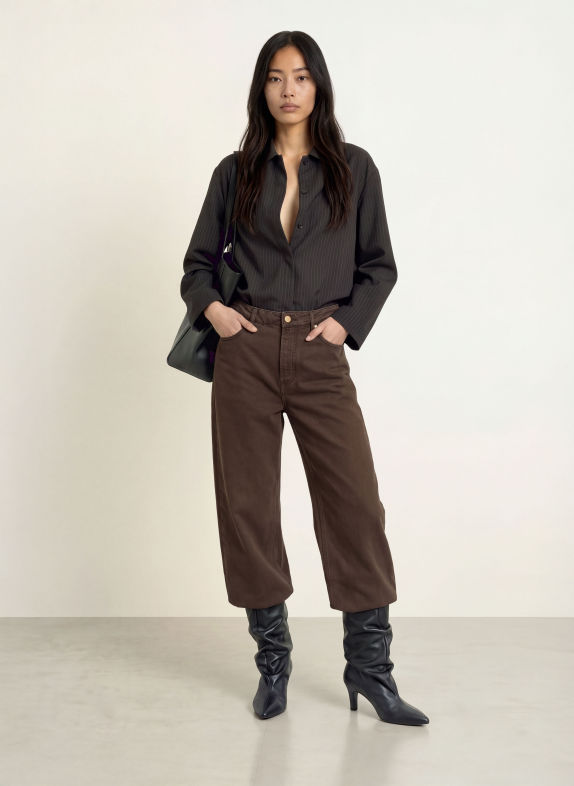 Stylein Chemisier BRENLY MARRON FONCÉ / MARRON CLAIR
