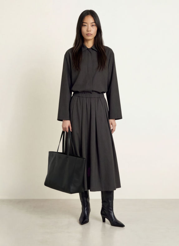 Stylein YACHT Shoppers with Pouch BLACK