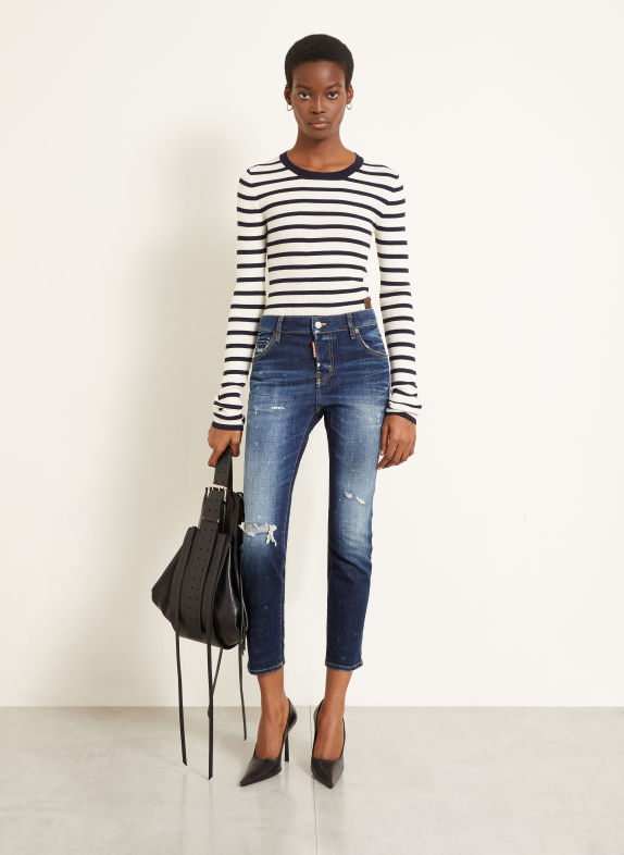 DSQUARED2 TEDDY Skinny jeans 470 NAVY BLUE