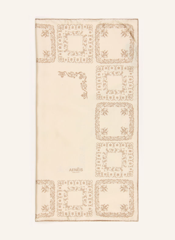 AENEIS Silk scarf CREAM / CAMEL