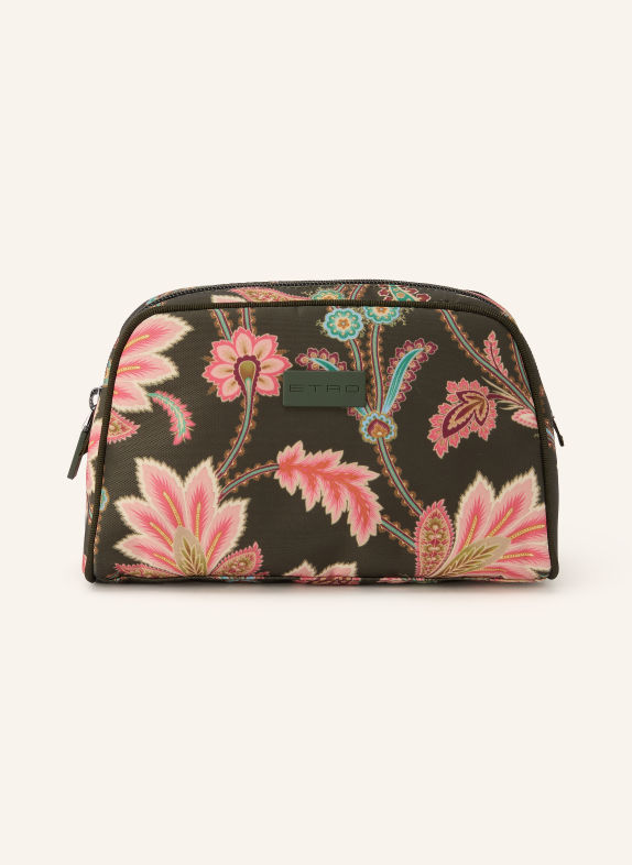 ETRO Makeup bag DARK GREEN / PINK / BEIGE