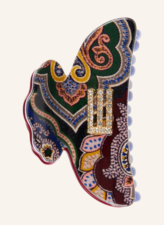 ETRO Hair clip with gemstones DARK BLUE / PINK / GREEN