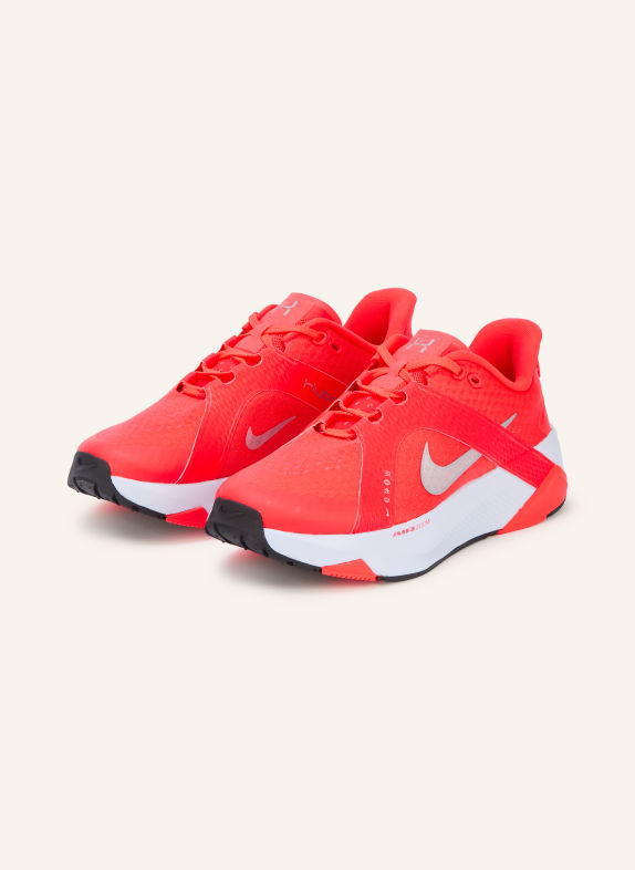 Nike HYBRID Fitness shoes NEON RED / SILVER