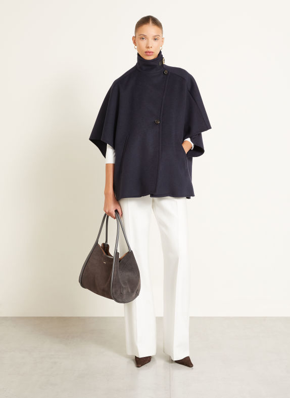 Max Mara Torebka na ramię MARINSUEDE CZIEMNOSZARY / SREBRNY