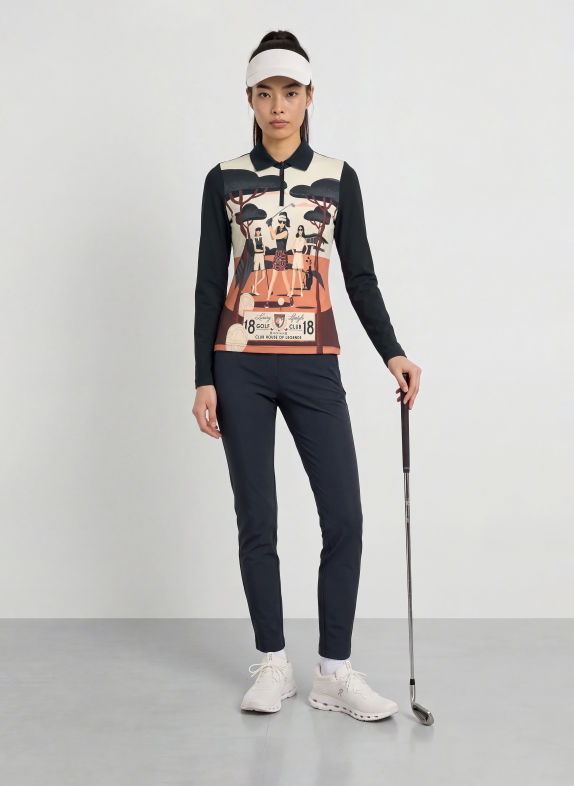SPORTALM Jersey-Poloshirt DUNKELBLAU / CREME / DUNKELROT
