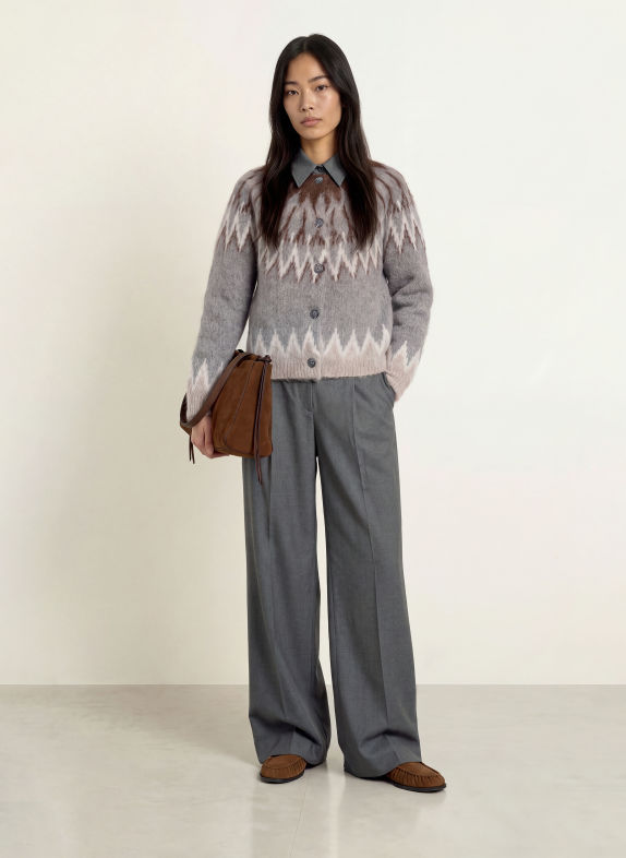 darling harbour Gilet en alpaga GREY MELANGE