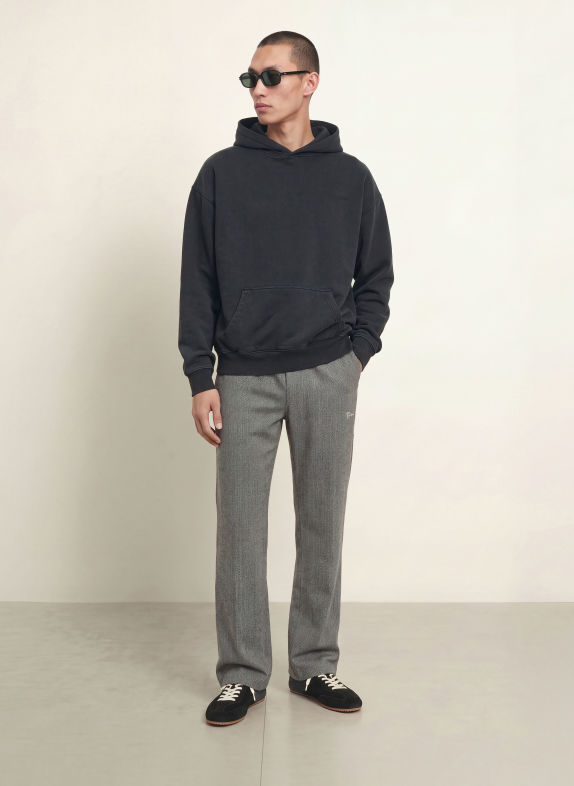 PEGADOR TIVOLI Jogging-style trousers DARK GRAY / WHITE