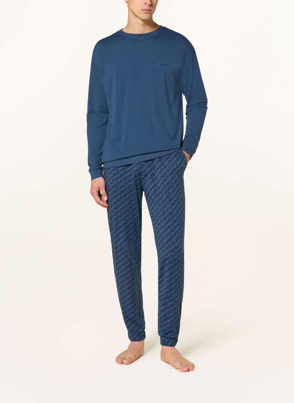 HUGO ELION Jersey Pajamas DARK BLUE