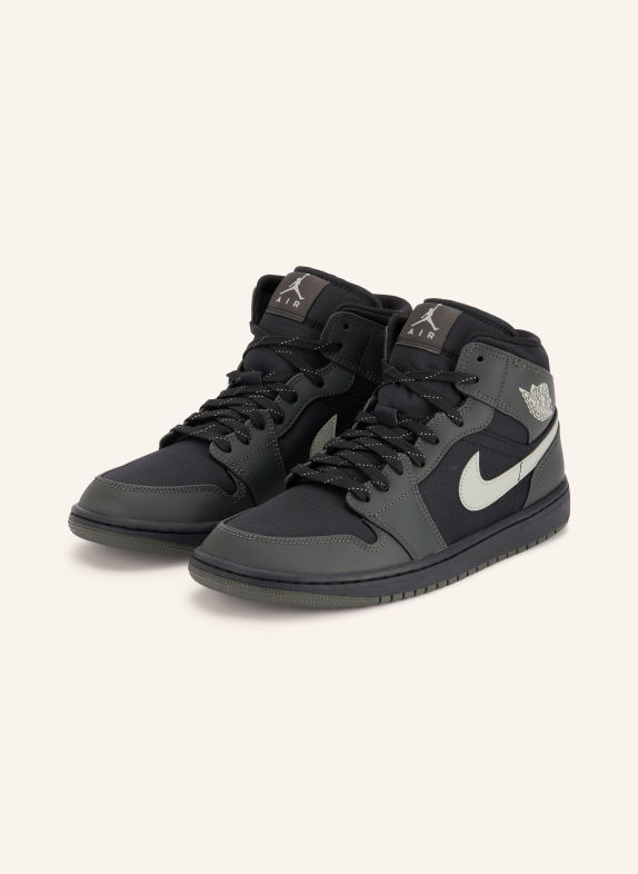 JORDAN Hightop-sneakers AIR JORDAN 1 MID UTILITY SORT / LYSEGRÅ / MØRKEGRÅ