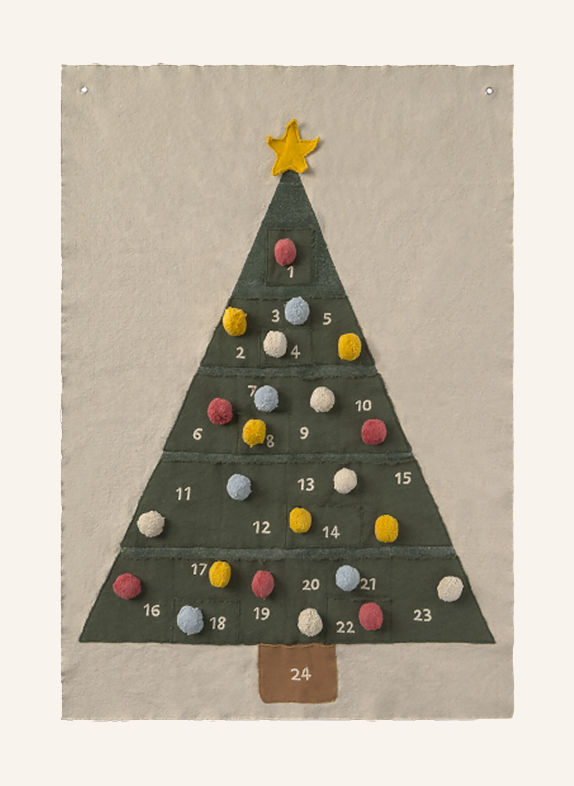 LORENA CANALS Advent calendar to fill CREAM / RED / DARK GREEN