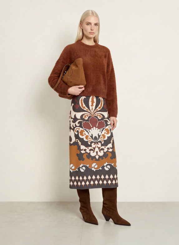 Miss Lagotte Jerseyrock BRAUN / ECRU / SCHWARZ