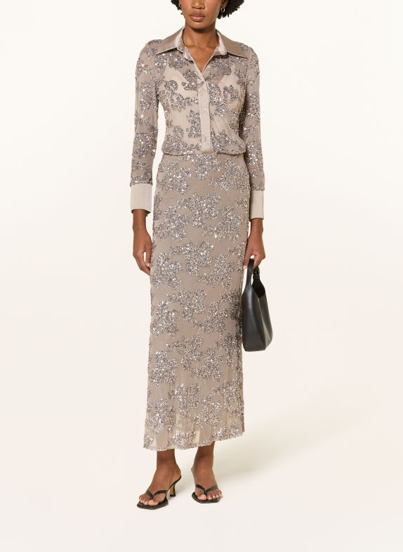 miss goodlife Mesh-rok met pailletten TAUPE