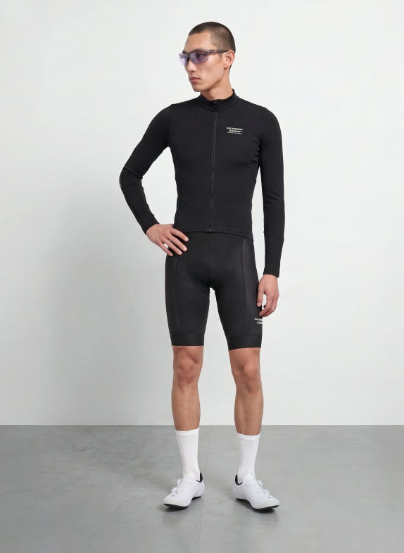 PAS NORMAL STUDIOS MECHANISM THERMAL LONG Cycling jersey BLACK