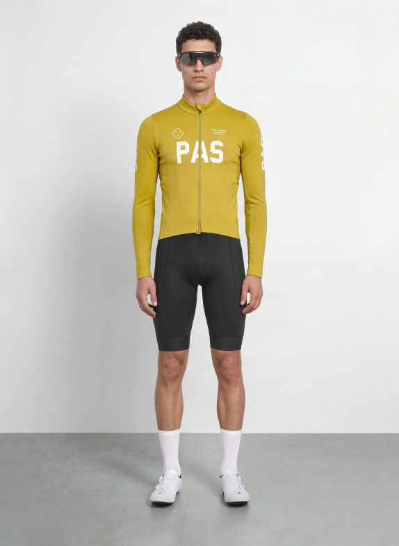PAS NORMAL STUDIOS PAS MECHANISM THERMAL Cycling jersey LIGHT GREEN / WHITE