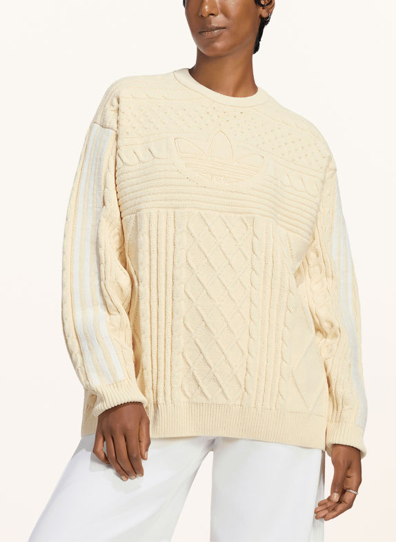 adidas Originals Sweter 70S TREFOIL KREMOWY