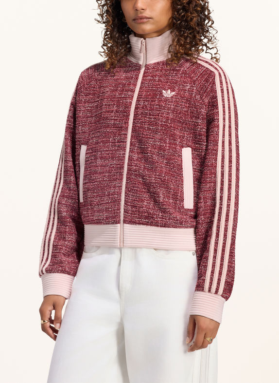 adidas Originals Bomberka typu bluzon z tkaniny bouclé BOUCLÉ VINTAGE CIEMNOCZERWONY / BRUDNY RÓŻ / RÓŻOWY