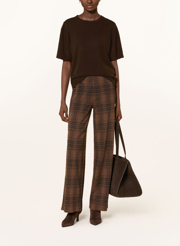 Miss Lagotte Jersey wide-leg trousers BROWN / BLACK