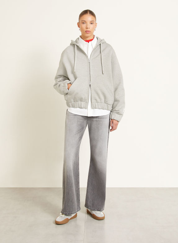 AMI PARIS Zip-up sweatshirt GRAY