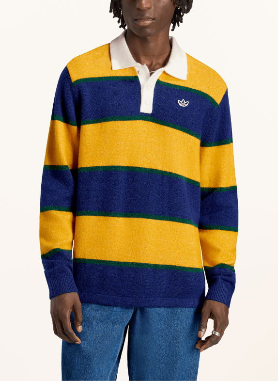 adidas Originals Knit Rugby shirt DARK BLUE / DARK YELLOW / DARK GREEN