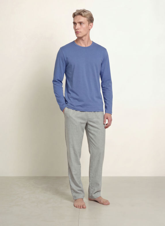 CALIDA Schlafshirt RMX SLEEP LOUNGE BLAU