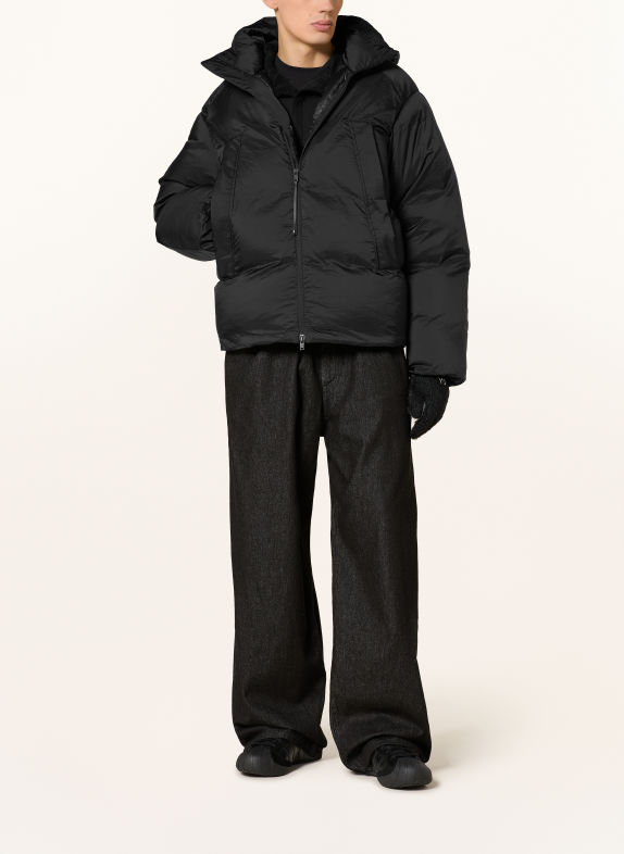 Y-3 Daunenjacke mit abnehmbarer Kapuze SCHWARZ