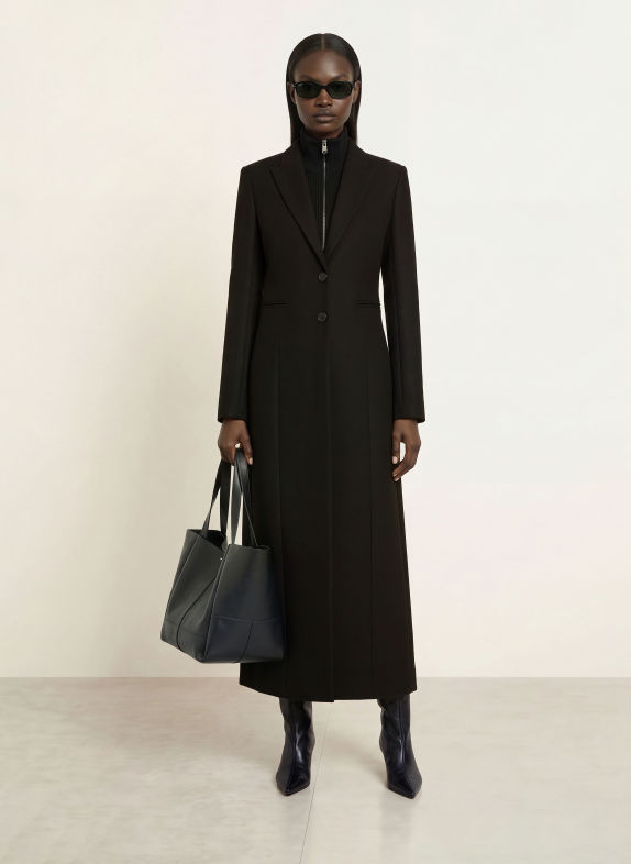 PATRIZIA PEPE Wool coat BLACK