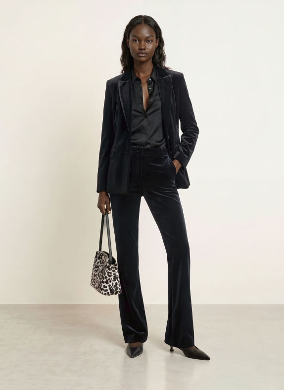 PATRIZIA PEPE Velvet Blazer BLACK