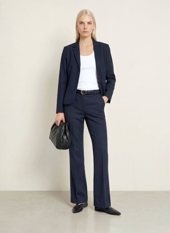 MORE & MORE Marlenehose DUNKELBLAU
