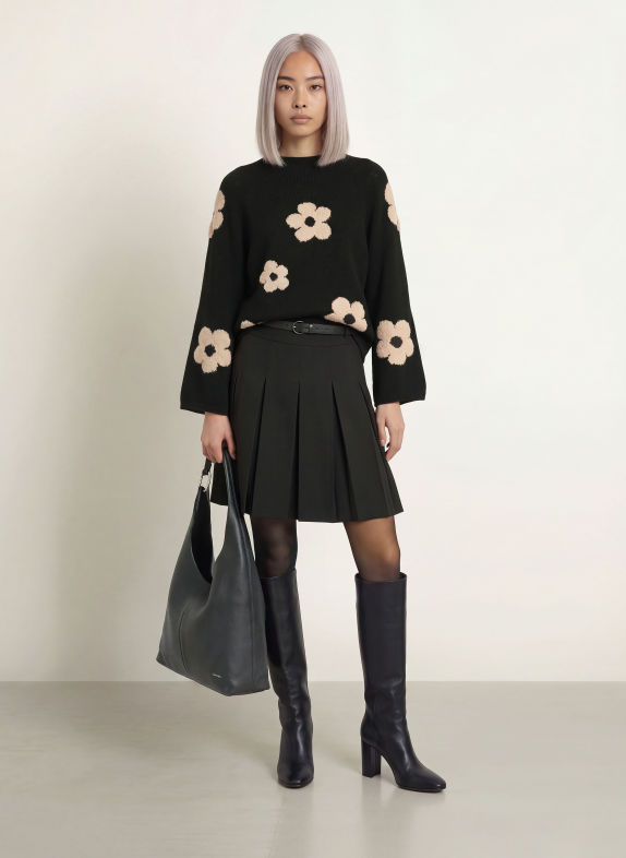 MORE & MORE Pullover SCHWARZ / CREME
