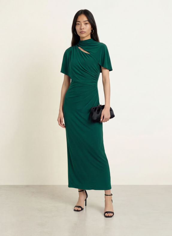ADRIANNA PAPELL Evening dress with cutouts GREEN