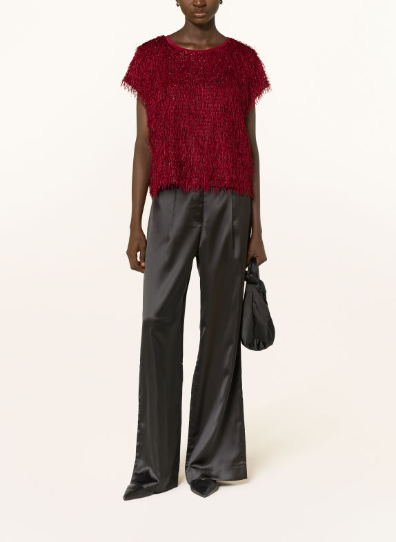 Joseph Ribkoff T-shirt with glitter yarn DARK RED