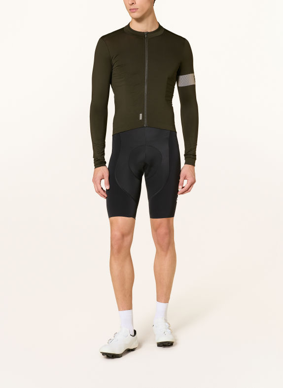 Rapha Koszulka rowerowa PRO TEAM LONG SLEEVE MIDWEIGHT JERSEY II CIEMNOZIELONY / BIAŁY
