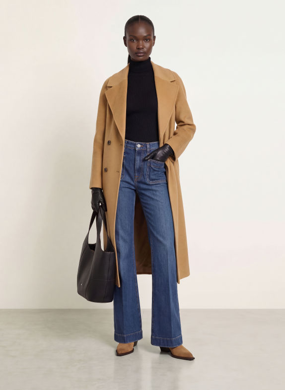 ANFINY CAROLINE Wool coat CAMEL