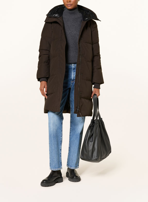 CANADA GOOSE LOUISE Parka Down Coat DARK BROWN