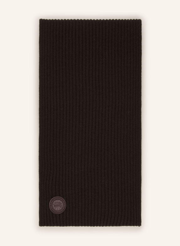 CANADA GOOSE Schal mit Cashmere DUNKELBRAUN