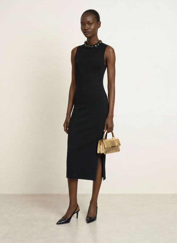 TED BAKER Etuikleid SIVRA mit Pailletten SCHWARZ