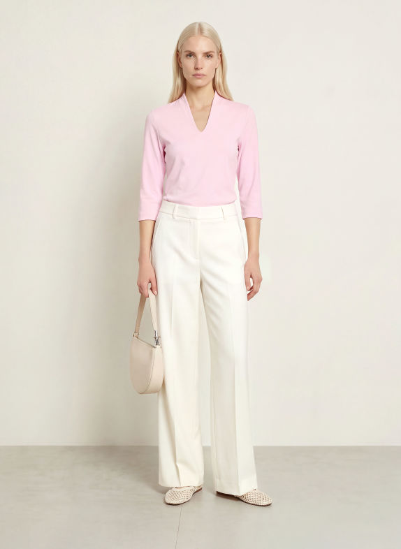 ZAÍDA Shirt with a boat neck PINK