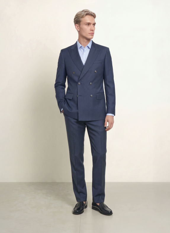 BOSS GENIUS Slim Fit Suit Trousers 479 OPEN BLUE