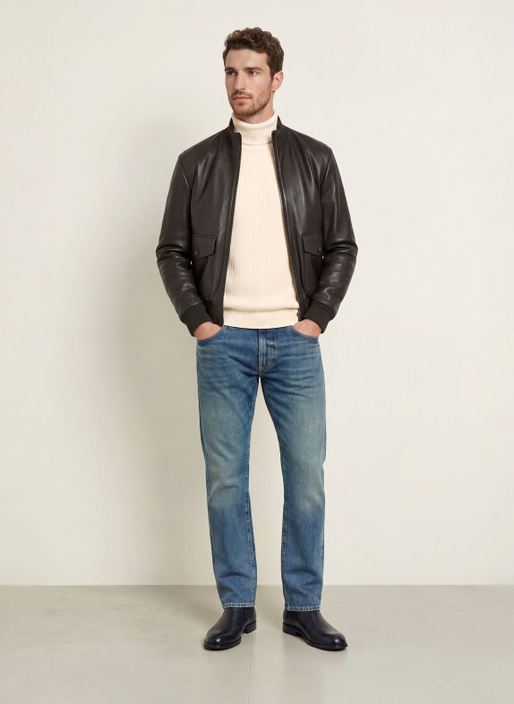 BOSS FIOCCOLO Turtleneck sweater ECRU