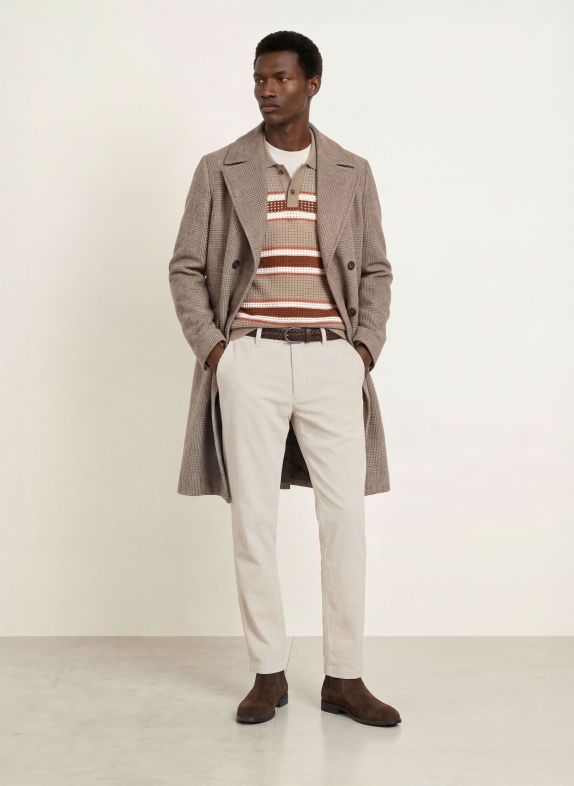BOSS KANE Cord Pants, Extra Slim Fit CREAM